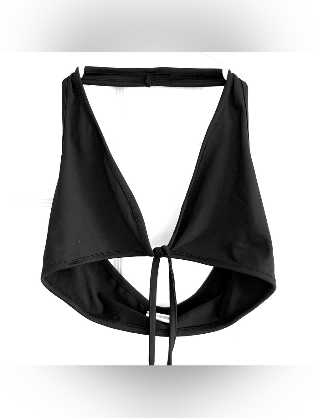SHEIN Black Tie Front Top